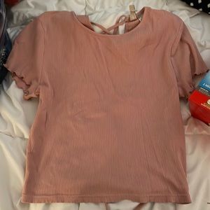 H&M pink divided xl top